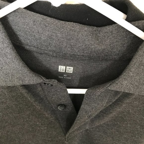 UNIQLO NWOT Men's Charcoal Heather Polo Shirt XS - Picture 2 of 2